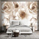 WXHFM - Floral wallpeper for Girls Bedroom Modern Flower Living Room Wall Mural - 91"x65"（Not Peel and Stick）