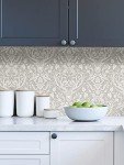 NuWallpaper Taupe Escape to The Forest Peel & Stick Wallpaper