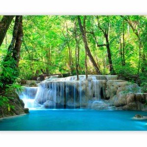 artgeist Wall Mural Waterfall 116x91 in - XXL Peel and Stick Self-Adhesive Wallpaper Removable Large Sticker Foil Wall Decor Print Picture Image Design Landscape Nature Lake 100403-180