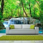 artgeist Wall Mural Waterfall 116x91 in - XXL Peel and Stick Self-Adhesive Wallpaper Removable Large Sticker Foil Wall Decor Print Picture Image Design Landscape Nature Lake 100403-180