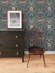 NextWall Acanthus Floral Peel and Stick Wallpaper (Denim Blue & Salmon)