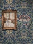 NextWall Acanthus Floral Peel and Stick Wallpaper (Denim Blue & Salmon)