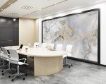 TUNDJ - Abstract Marble Wallpaper Gold Art Textured Wall Mural Office Living Room（Not Peel and Stick）