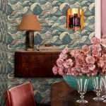 MuralPeel Vinatge Janpanese Sea Wave Blue/Yellow Mosaic Peel and Stick Wallpaper Self Adhesive