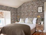 Timeet 3D Vintage Brown Brick Wallpaper 17.7"×393.7" Brick Peel and Stick Wallpaper Brick Wallpaper Brick Self Adhesive Film Faux Textured Wallpaper Stone Look Wall Paper Home Decor Vinyl