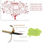 Luming DIY Wall Decor Living Room Family Tree Wall Decor Sticker 3D Picture Frames Collage Wall Decor Living Room Wall Decor, Black 1