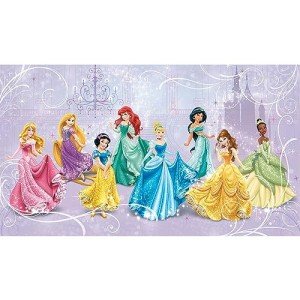 RoomMates JL1280M Disney Princess Royal Debut Water Activated Removable Wall Mural, 10.5 ft x 6 ft