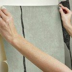 RoomMates RMK12208M Nikki Chu Taupe and Black Peel and Stick Wallpaper Mural