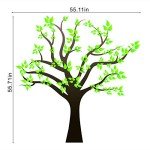 Amaonm Removable Cartoon Giant Brown Tree Wall Decals DIY Leaves Wall Sticker Peel and Stick Wall Decor for Nursery Kids Girls Nursery Room Bedroom Living Room Offices Kindergarten Decoration(Tree)