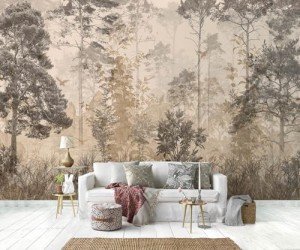 YQWDMX -Vintage Forest Natural Wall Bedroom Mural XT18 M 140" x 91"