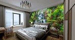 FLFK 3D Mountain Spring Small Waterfall Self-Adhesive Wall Mural Natural Landscape Wallpaper Removable Wall Stickers Large Posters Home Decoration 118x78.7 inches
