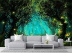 Wmjurel Fantasy Forest Wallpaper, Large Wall Background Mural for Living Room Sofa Background Wall Mural(Non-self-Adhesive)
