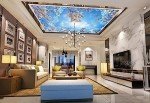 Eierme Sky Cherry Blossom Ceiling 3D Wall Mural Wallpaper 103" x 69"