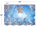 Eierme Sky Cherry Blossom Ceiling 3D Wall Mural Wallpaper 103" x 69"