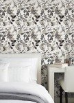 WallPops Black Breezy Peel & Stick Wallpaper