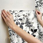 WallPops Black Breezy Peel & Stick Wallpaper
