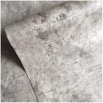 BAYYA Concrete Wallpaper Peel and Stick Grey Cement Contact Paper Industrial Style Self Adhesive Waterproof Removable Decorative Wall Covering Vinyl Film Furniture Stickers for Floor Wall Cabinets