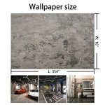 BAYYA Concrete Wallpaper Peel and Stick Grey Cement Contact Paper Industrial Style Self Adhesive Waterproof Removable Decorative Wall Covering Vinyl Film Furniture Stickers for Floor Wall Cabinets