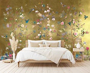 Cliouar-Wall Mural Wallpaper for Bedroom Living Room Wallpaper Decoration Flowers and Birds Wallpaper 158"x110"(Not Self-Adhesive)