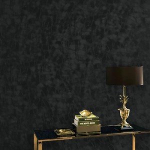 Yasinet Black Thicken Embossed Wallpaper Removable Black Peel and Stick Wallpaper Modern Self Adhesive Black Textured Contact Paper for Cabinets Walls Vinyl Roll 196.8"x 15.7"