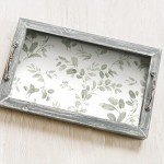 RoomMates RMK12274PL Dancing Leaves Peel and Stick Wallpaper, Green, White