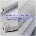 Haimin Grasscloth Wallpaper Textured 24in X 393in Fabric Contact Paper Wall Paper Textured Linen Wallpaper Peel and Stick Self-Adhesive Thick Vinyl Embossed Film Wallpaper (Beige Grey)