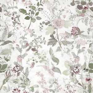 Erfoni 17.7" x 394" Peel and Stick Wallpaper Floral and Leaf Contact Paper DIY Removable Wallpaper Boho Flower Wallpaper Self Adhesive Contact Paper Vintage Wall Paper for Accent Wall Cabinets Decor