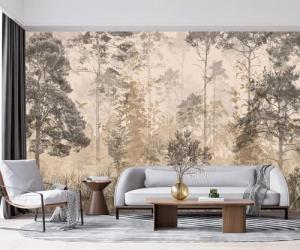 YQWDMX -Vintage Forest Natural Wall Bedroom Mural XT18 M 140" x 91"