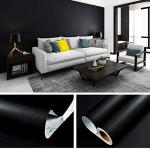 practicalWs 15.7" x393.7" Black Wallpaper Self Adhesive and Removable Peel and Stick Vinyl Film Stick Paper Easy to Apply Wall Coverings Shelf Home Decorative Liner Table and Door Reform