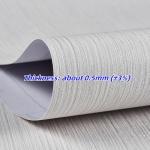 Haimin Grasscloth Wallpaper Textured 24in X 393in Fabric Contact Paper Wall Paper Textured Linen Wallpaper Peel and Stick Self-Adhesive Thick Vinyl Embossed Film Wallpaper (Beige Grey)