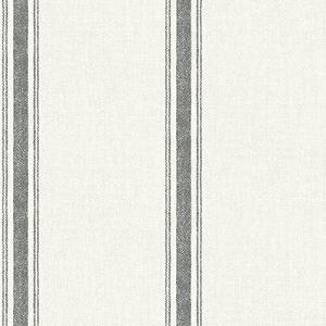 Chesapeake 3115-12461 Linette Fabric Stripe Wallpaper, Black