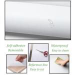 Safiyya 314.9"x17.7" Peel and Stick Wallpaper White Contact Paper Solid Color Removable Wallpaper Self-Adhesive Waterpoof Wall Paper