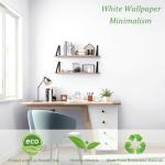 Safiyya 314.9"x17.7" Peel and Stick Wallpaper White Contact Paper Solid Color Removable Wallpaper Self-Adhesive Waterpoof Wall Paper