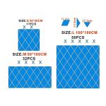 58PCS Wall Mirror Sticker Decal, Removable Mural Stickers Geometric Art Decor Diamond Shape Acrylic Mirror Wall Sticker Decal for Bedroom Home Living Room DIY Decor