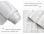 Cohoo Home Brick Wallpaper Peel and Stick Contact Paper 197inL 18inW Faux 3D Brick Contact Paper for Walls White Gray Grey Self Adhesive Removable Wallpaper Backsplash Bedroom Wall Sticky Waterproof