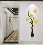 Hermione Baby 3D Vase Wall Murals for Living Room & Bedroom, DIY Wall Decal, Originality Stickers Gift, Yellow, 59 X 23 inches