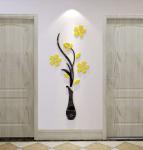 Hermione Baby 3D Vase Wall Murals for Living Room & Bedroom, DIY Wall Decal, Originality Stickers Gift, Yellow, 59 X 23 inches