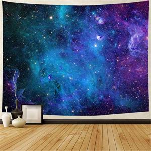 Lahasbja Galaxy Blue Starry Sky Tapestry, XL/70.8'' x 92.5'', Wall Art for Living Room, Dorm