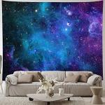 Lahasbja Galaxy Blue Starry Sky Tapestry, XL/70.8'' x 92.5'', Wall Art for Living Room, Dorm