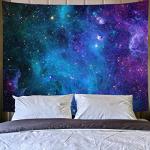 Lahasbja Galaxy Blue Starry Sky Tapestry, XL/70.8'' x 92.5'', Wall Art for Living Room, Dorm