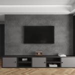 16"×591" Extra Thick Dark Grey Black Concrete Wallpaper Peel and Stick 3D Concrete Cement Contact Paper Stained Vinyl Matte Textured Removable Walls Sticker for Kitchen Living Room Bedroom Basement