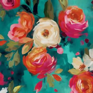 BOKEBEVE Oil Painting Contact Paper Watercolour Floral Peel and Stick Wallpaper Boho Vibrant Contact Paper for Counter Cabinet Shelf Renter Friendly Removable Colorful 17.5 x 393.5In