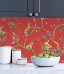 NuWallpaper x Scalamandre Red Tomato Chinoise Exotique Self Adhesive Wallpaper, SCS3844
