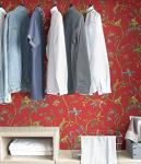 NuWallpaper x Scalamandre Red Tomato Chinoise Exotique Self Adhesive Wallpaper, SCS3844