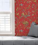 NuWallpaper x Scalamandre Red Tomato Chinoise Exotique Self Adhesive Wallpaper, SCS3844