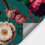 Zeeko Floral Peel and Stick Wallpaper Removable Mural Vintage Wallpaper (59" W x 98") Self-Adhesive Wall Mural for Bedroom Livingroom Home Art Decor, Blue