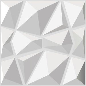 Art3d Decorative 3D Wall Panels in Diamond Design, 12"x12" Matt White (33 Pack)