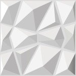 Art3d Decorative 3D Wall Panels in Diamond Design, 12"x12" Matt White (33 Pack)
