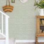 HueBurst Grasscloth Peel and Stick Wallpaper 17.3"x197" Renter Friendly, Neutral Textured Grassweave Wallpaper Self Adhesive Removable for Bathroom Bedroom