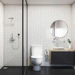 Erfoni Black and White Peel and Stick Wallpaper Modern Herringbone Contact Paper Bathroom 17.7inch x 236.2inch Geometric Removable Wallpaper Peel and Stick Backsplash Self Adhesive Contact Paper